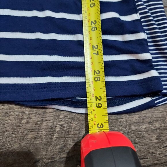 Beach Break Nautical Size S Navy and white Cabana Swim cover-up Hooded - Picture 6 of 10